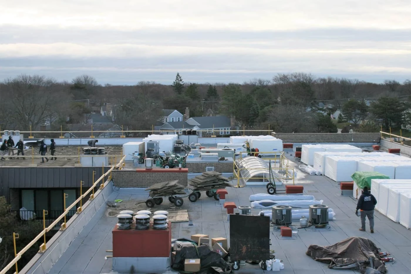 Scheduled commercial roof maintenance in Syracuse
